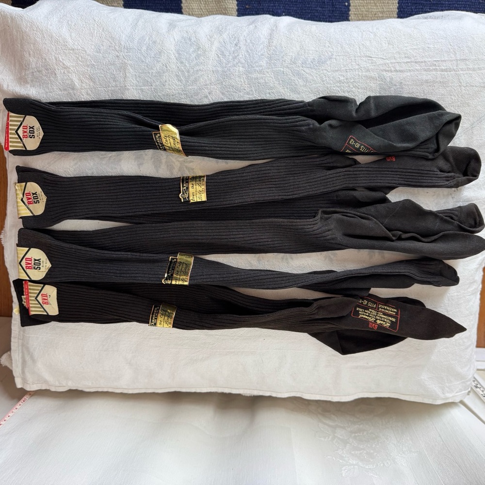 Vintage Men's B.V.D. Ribbed Dress Socks
